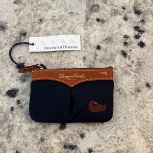 Dooney & Bourke Black and Brown Coin Pouch